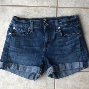 7 For all Mankind roll denim shorts